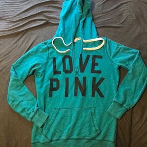 Victoria Secret PINK Teal Hoodie size M